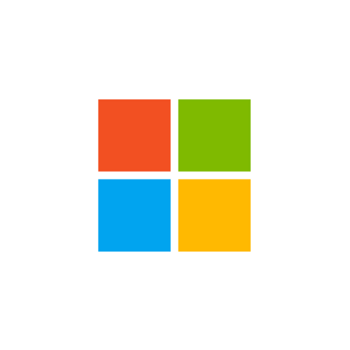 Four square Microsoft favicon in red, green, blue and yellow over 